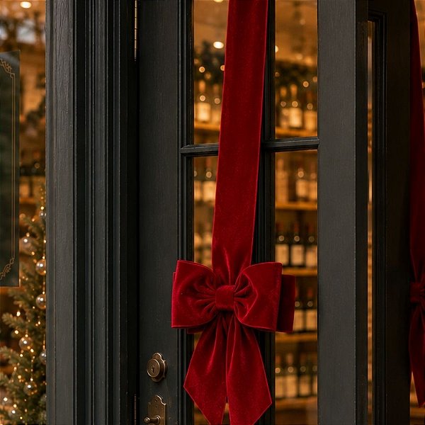 Escapulário de Porta Decorativo com Laço de Veludo Vermelho - 205cm - 1 unidade - Rizzo