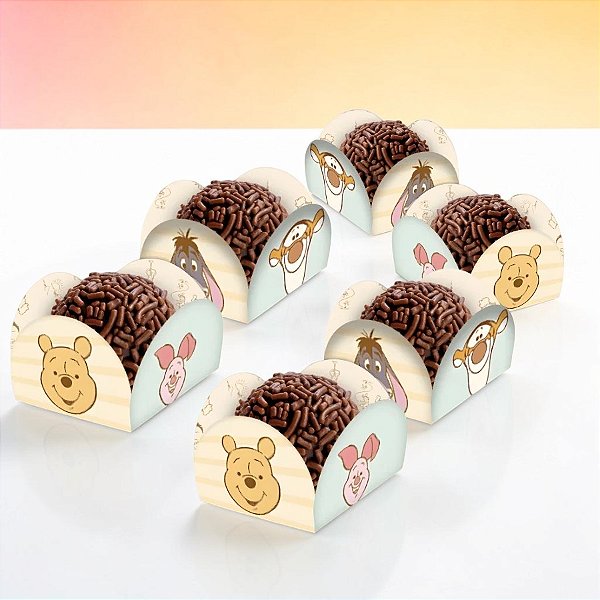 Porta Forminha - Ursinho Pooh - Disney Original - 80 unidades - Festcolor - Rizzo
