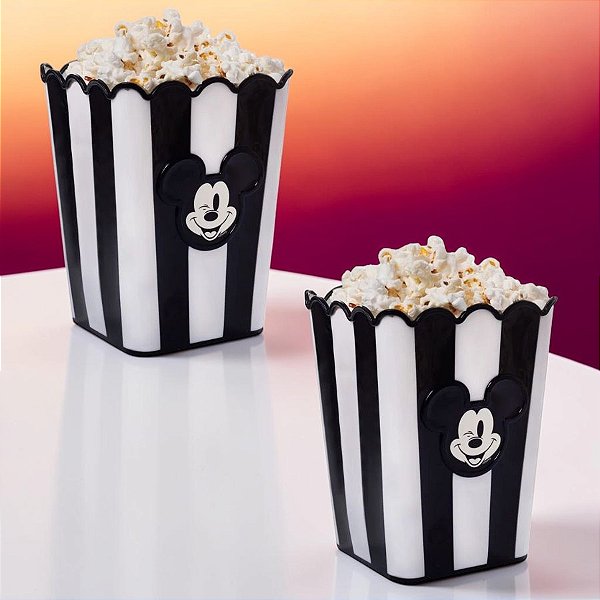Balde de Pipoca - Mickey Preto e Branco - 1,46l - Disney Original  - 2 unidades - Plasútil - Rizzo