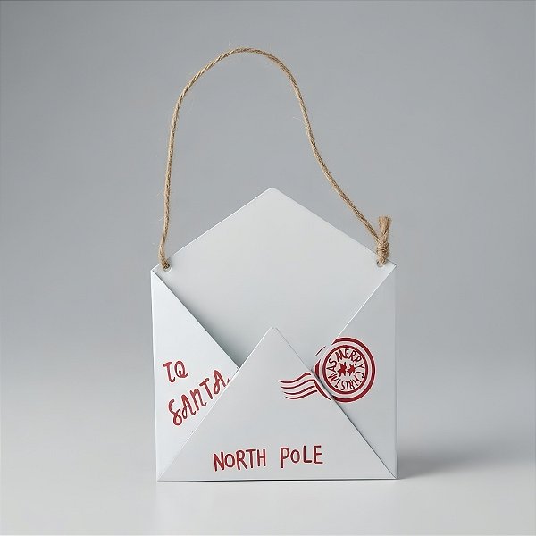 Enfeite para Pendurar de Natal - Carta Para Noel - Branco - 10x12cm - 1 unidade - Cromus - Rizzo