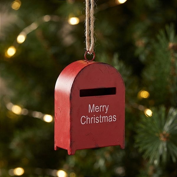 Enfeite para Pendurar de Natal - Mini Correio Vermelho - 7x4,5x2,5cm - 1 unidade - Cromus - Rizzo