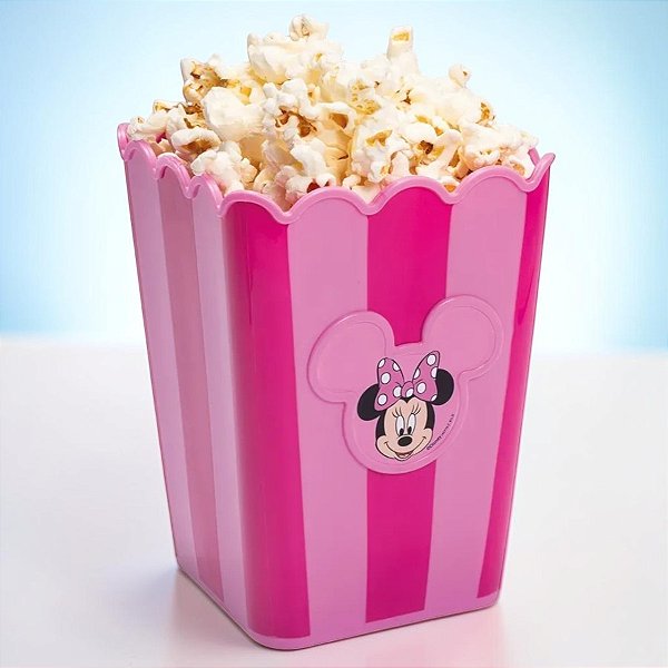 Kit 10 Baldes de Pipoca - Minnie Mouse Rosa - 1,46l - Disney Original  - 1 unidade - Plasútil - Rizzo