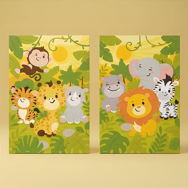 Cartaz Decorativo - Safari Baby - 31x45cm - 2 unidades - Regina - Rizzo