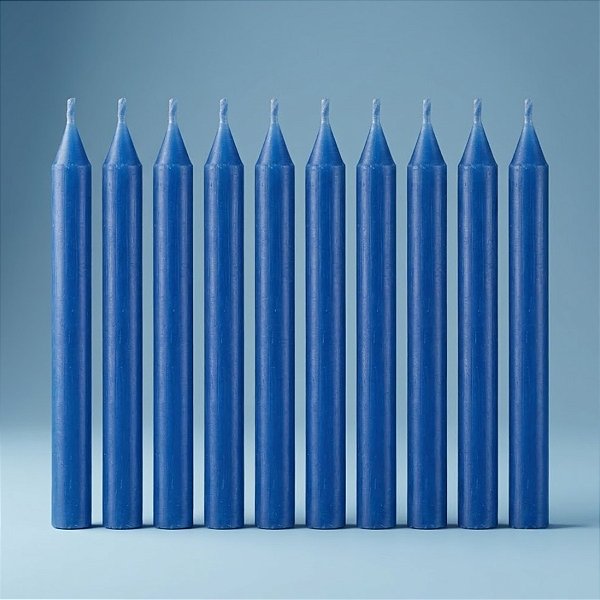 Vela Palito Azul - 6cm - 10 unidades - Regina - Rizzo
