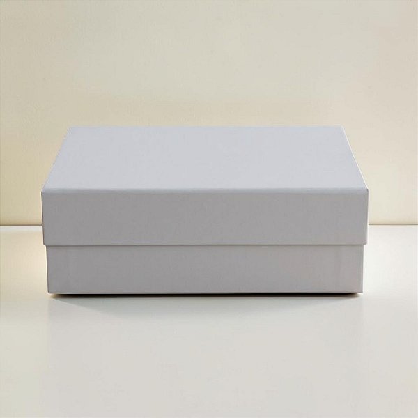 Caixa de Papel Rígido Retangular com Imã - Gris - P 24,5x17,5x8cm - 10 unidades - Cromus - Rizzo