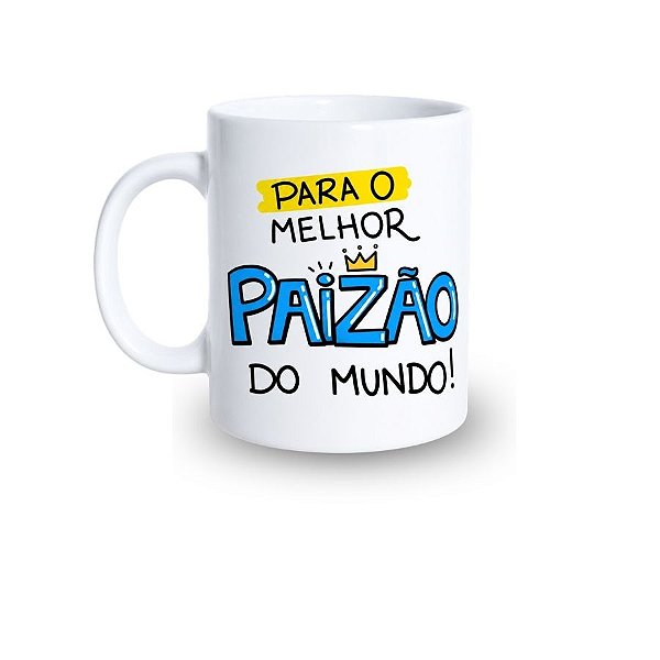 Caneca de Porcelana Personalize - Melhor Paizâo - 325ml  - 1 unidade - Rizzo