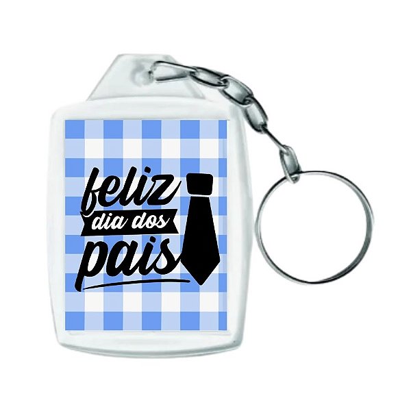 Chaveiro Acrílico Feliz Dia dos Pais Gravata - 4x5 - 1 unidade - Rizzo