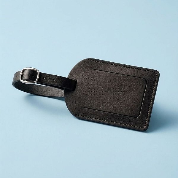 Capa Etiqueta de Bagagem - Preto - 11x7cm - 1 unidade - Rizzo