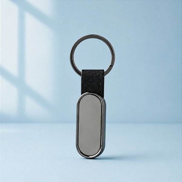 Chaveiro de Metal - Oval - 8,5x3,5cm - 1 unidade - Rizzo