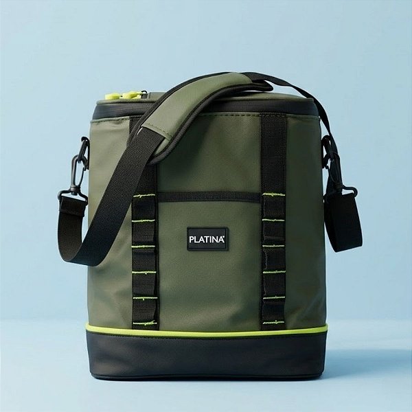 Bolsa Térmica com Alça 12L - Verde e Preto - 26x15x33cm - 1 unidade - Rizzo