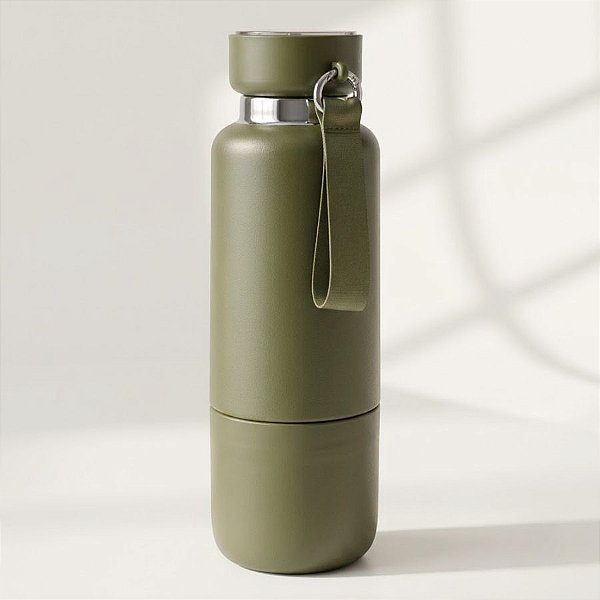 Garrafa Térmica Com Alça - Verde - 500mL  - 1 unidade - Rizzo