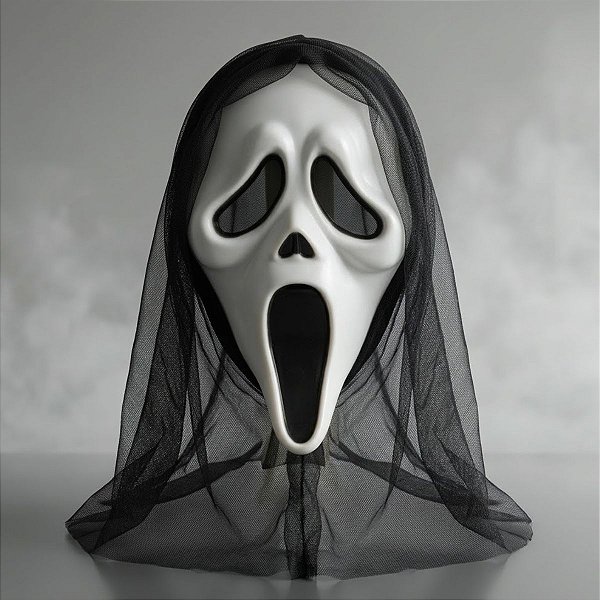Máscara Halloween Pânico Com Capuz - 20x30cm - 12 unidades - Rizzo