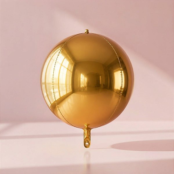 Balão de Festa Metalizado 10" 28cm - Orbz Dourado - 20 unidades - Rizzo