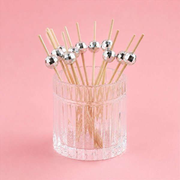 Palito em Bambu Para Petiscos - Globo Espelhado - 12cm - 20 unidades - Rizzo