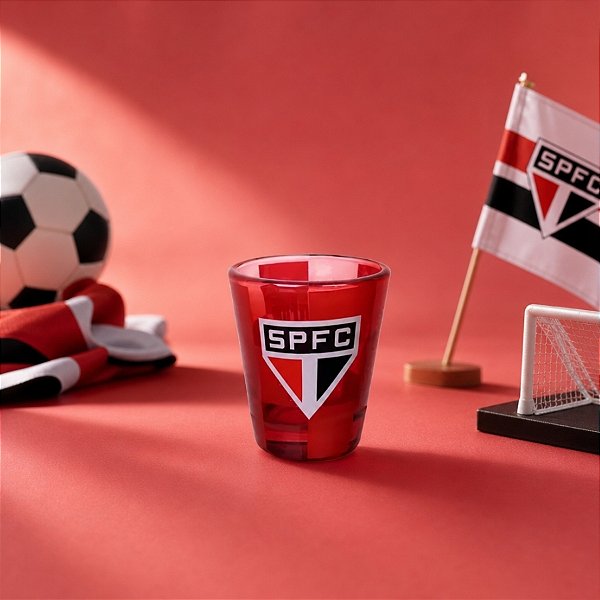 Copo de Shot de Vidro - São Paulo Oficial - "Salve o Tricolor Paulista"  - 55ml - 2 unidades - Allmix Presentes - Rizzo