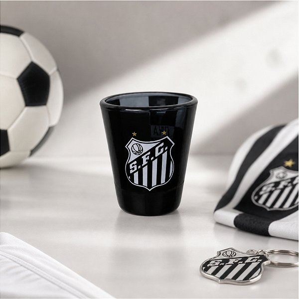 Copo de Shot de Vidro - Santos Oficial - "Vai pra cima deles Santos" - 55ml - 2 unidades - Allmix Presentes - Rizzo