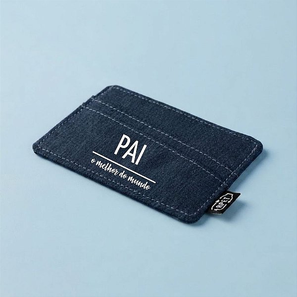Porta Cartões Personalizado Melhor Pai - Azul - 10,5x7,5cm - 1 unidade - Rizzo