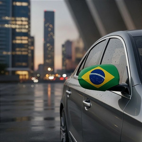 Bandeira Para Retrovisor - 2 Peças - Brasil - 32x21cm - 1 unidade - Rizzo