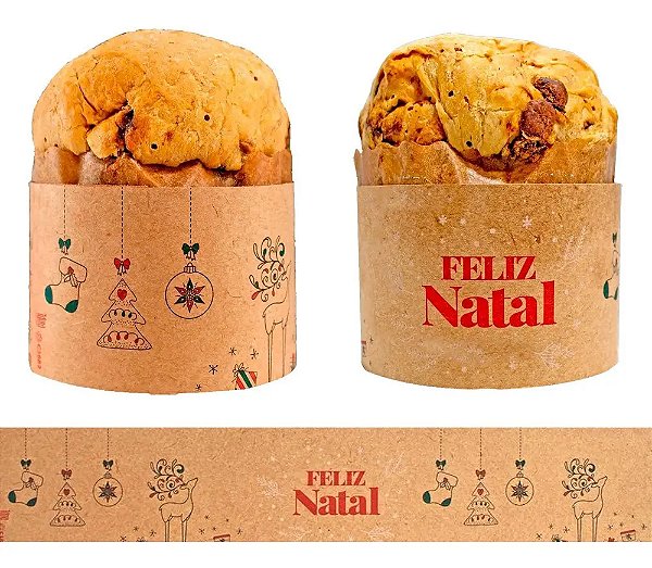 Cinta Para Panetone - Kraft - Ornato - 10 Unidades - C3878