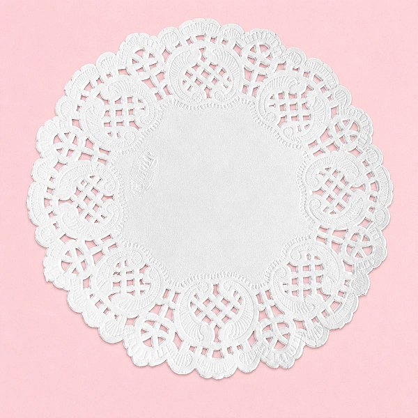 Toalha Rendada de Papel Redondo - 12,5cm - 50 unidades - Rizzo