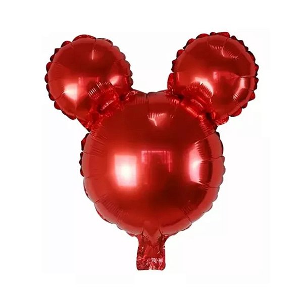 Balão de Festa Metalizado 15" 38 - Simbolo Mickey Mouse Vermelho - 1 unidade - Rizzo