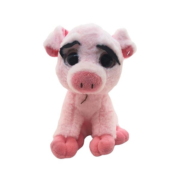 Porquinho De Pelúcia Rosa - 10cm - 1 unidade - Rizzo - Rizzo