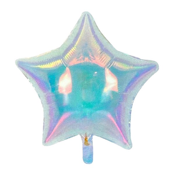 Balão de Festa Metalizado 32" 80cm - Estrela Nacarado - 1 unidade - Rizzo