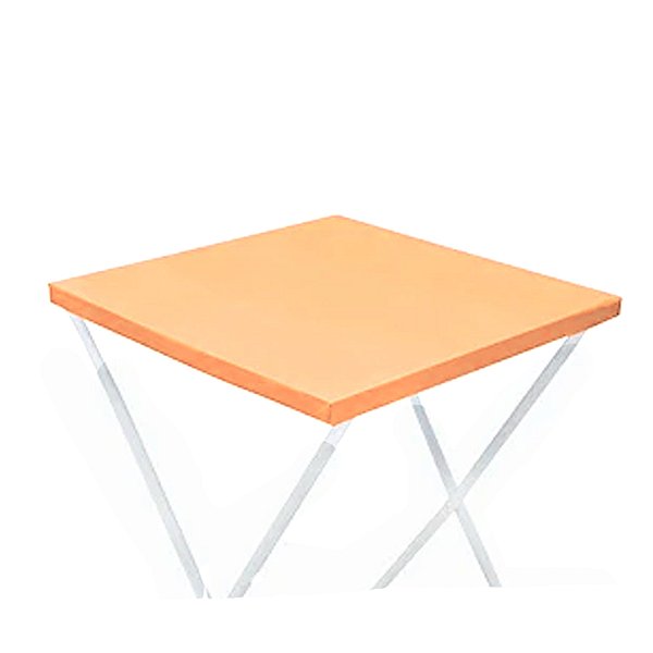 Toalha Plástica Cobre Manchas Perolizada - 78 x 78 cm - Laranja Candy - 10 unidades - CampFestas - Rizzo