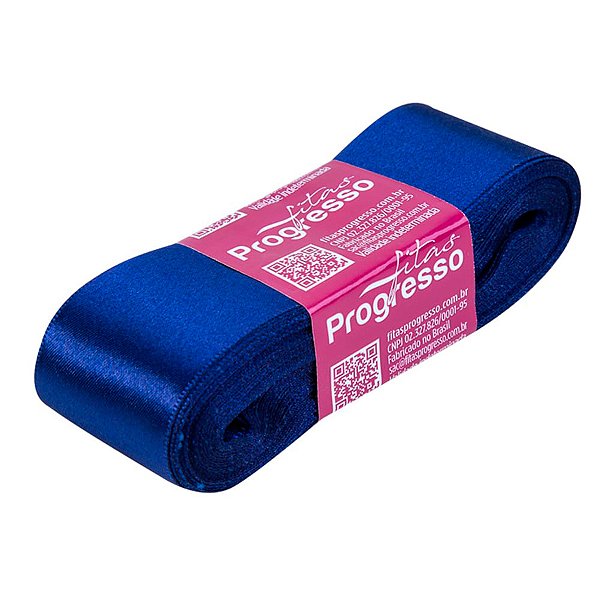 Fita de Cetim 38mm nº9 - 10m Cor 1199 Azul Bic - 1 unidade - Fitas Progresso - Rizzo
