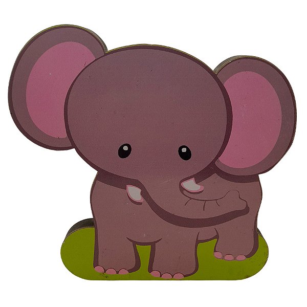 Enfeite MDF -  Elefante Bebê - 20,5cm - 1 unidade - Rizzo