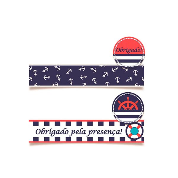 Adesivo Retangular - Navy - 20 unidades - Cromus - Rizzo