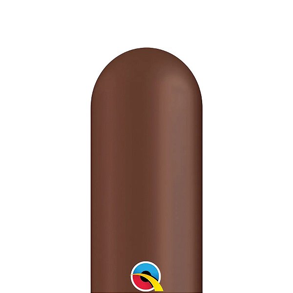 Balão de Festa Canudo 350" - Chocolate Brown (Chocolate Marrom) - Qualatex - Rizzo