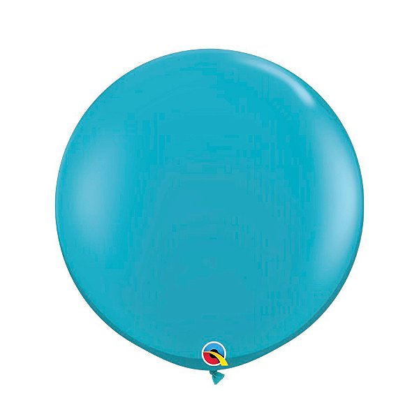 Balão Gigante de Festa em Latex 3ft (90cm) - Tropical Teal (Azul Tropical) - 2 unidades - Qualatex - Rizzo