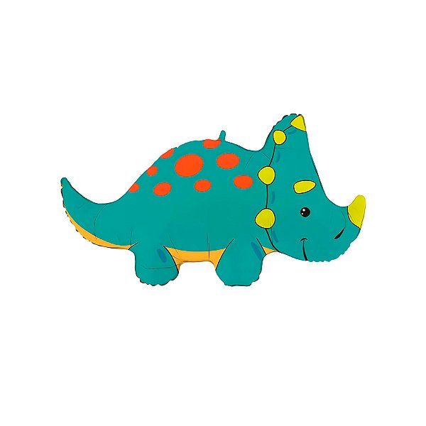 Balão de Festa Metalizado 36" 91cm - Triceratops - 1 unidade - Rizzo