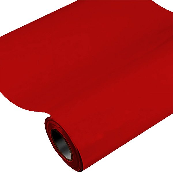 Vinil Adesivo 30cmx25m - Vermelho Vivo - 1 unidade - Rizzo