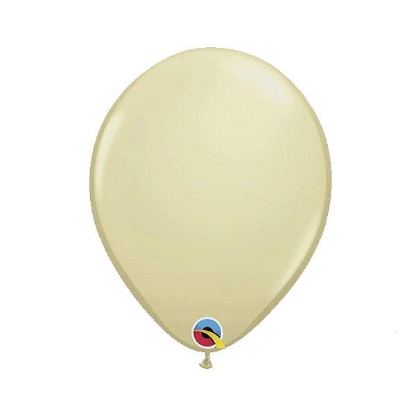 Balão de Festa Látex Liso - Marfim - 11" 28cm - 100 unidades - Qualatex Outlet - Rizzo