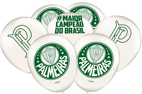Balão Festa Palmeiras - 25 unidades - Festcolor Festas