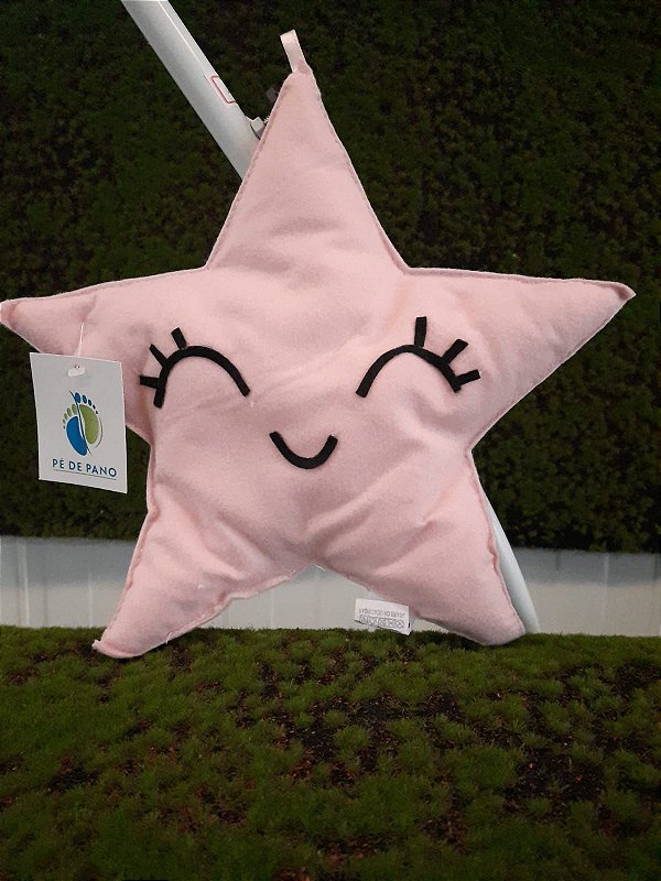 Estrela Color Rosa em Feltro G - 01 unidade - Pé de Pano - Rizzo Embalagens