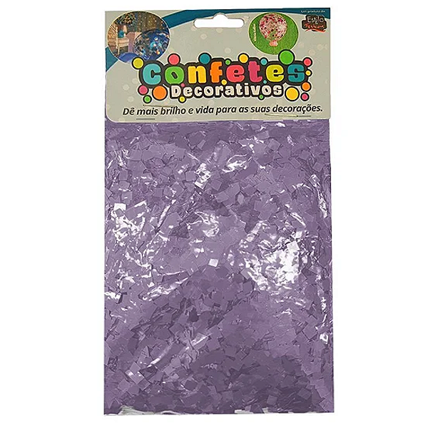 Confete Mini Picadinho 25g - Lilás Dupla Face - Rizzo Balões