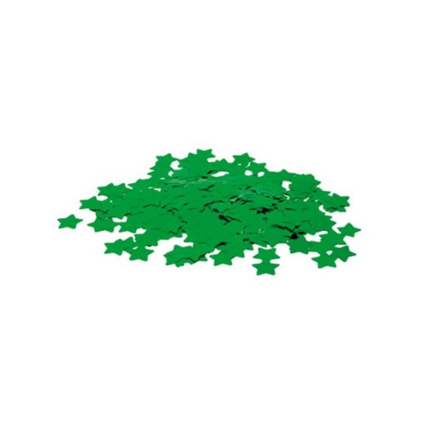 Confete Metálico Estrela para Balão Pacote com 100g 2cm - Verde - 01 Unidade - Cromus Balloons - Rizzo Balões