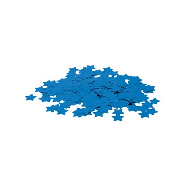 Confete Metálico Estrela para Balão Pacote com 100g 2cm - Azul Escuro - 01 Unidade - Cromus Balloons - Rizzo Balões