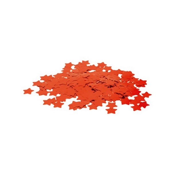 Confete Metálico Estrela para Balão Pacote com 100g 2cm - Vermelho - 01 Unidade - Cromus Balloons - Rizzo Balões