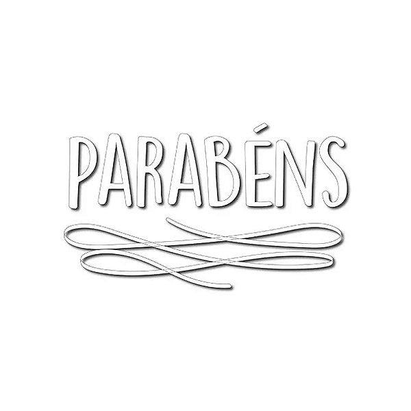 Transfer Para Balão Lettering Branco - Parabéns - 01 Unidade - Rizzo