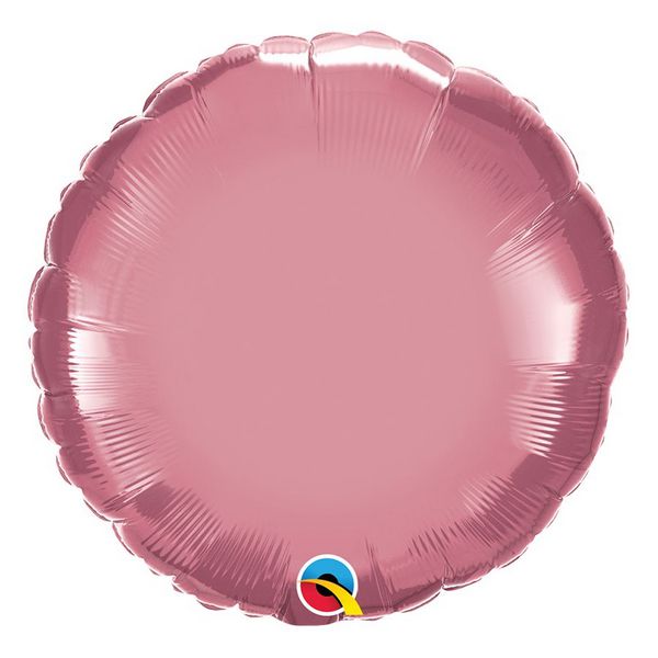 Balão de Festa Microfoil 18" 45cm - Redondo Chrome Malva - 01 Unidade - Qualatex - Rizzo Balões