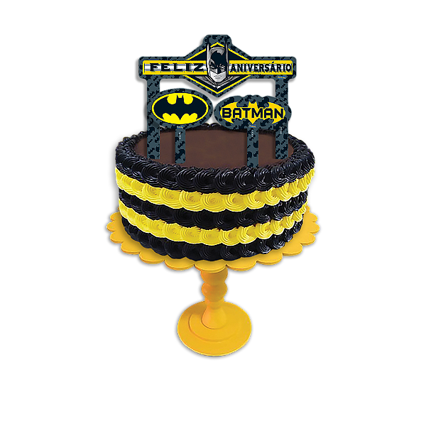 Topper para Bolo Festa Batman Geek - 04 unidades - Festcolor - Rizzo Festas
