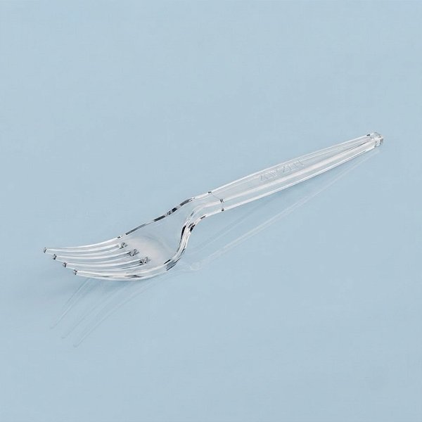 Garfo Para Sobremesa - Cristal - 12,5cm - 50 unidades - Plastilânia - Rizzo