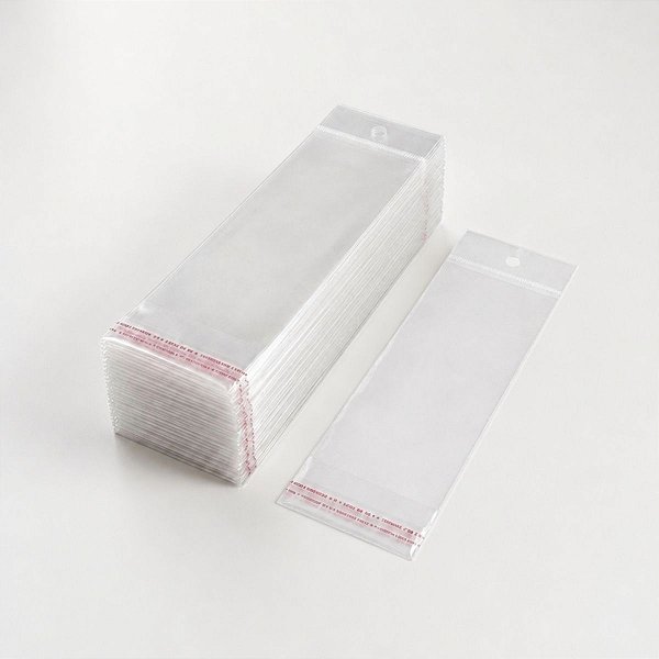 Saco Adesivado com Furo - 7x25cm - 100 unidades - Rizzo