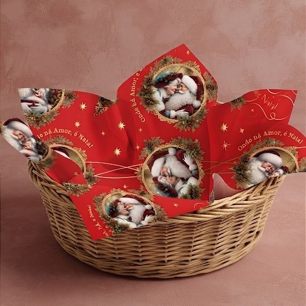 Papel Seda - 50x70cm - Magia de Natal - 50 unidades - Rizzo