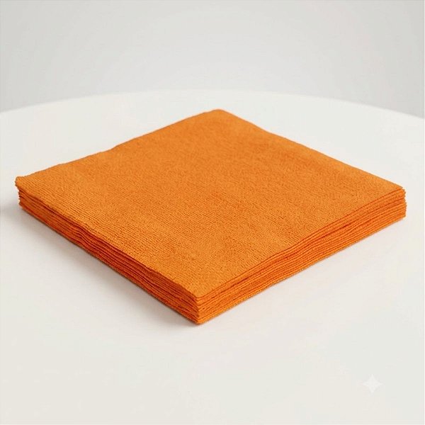 Guardanapo Liso Folha Dupla - Laranja - 32x32cm - 20 unidades - Rizzo