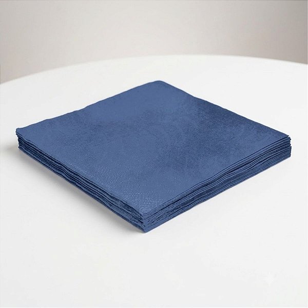 Guardanapo Liso Folha Dupla - Azul - 32x32cm - 20 unidades - Rizzo